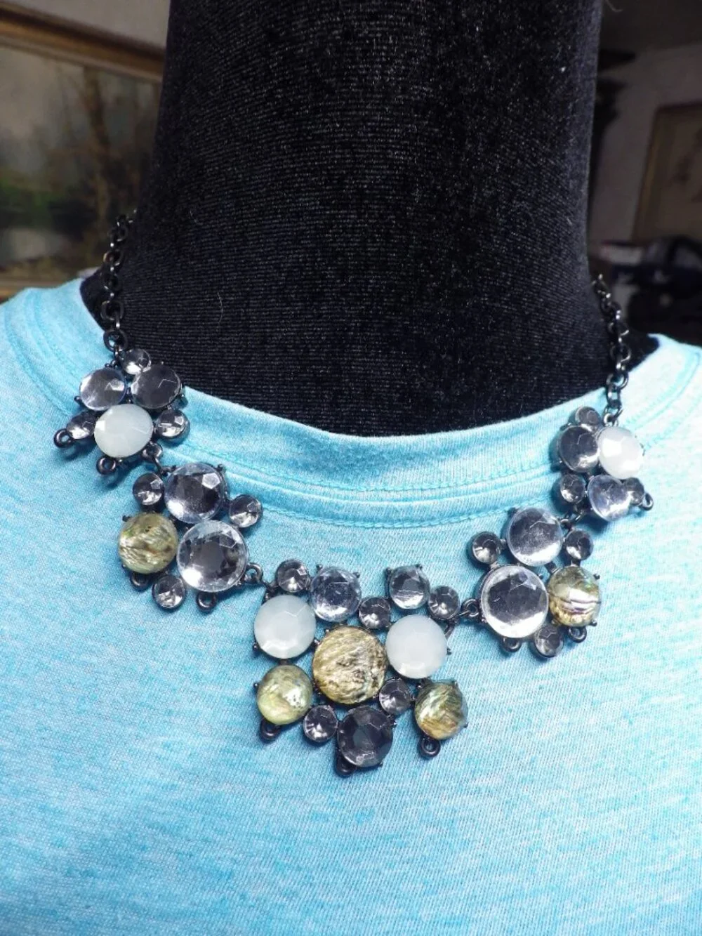 Lot of Gunmetal Necklaces, LOFT - 1928 720G2